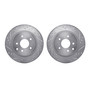 DFC Brake Rotors - Drilled & Slotted - Silver 7002-67078