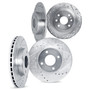 DFC Brake Rotors - Drilled & Slotted - Silver 7004-59076