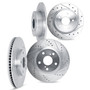DFC Brake Rotors - Drilled & Slotted - Silver 7004-63004