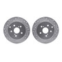 DFC Brake Rotors - Drilled & Slotted - Silver 7002-76140