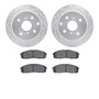 DFC Rotors-Drilled and Slotted-Silver with 5000 Advanced Brake Pads 7502-76013