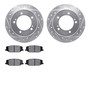 DFC Brake Rotor - Drilled & Slotted - Silver w/5000 Advanced Brake Pads 7502-47007