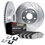 DFC Brake Rotor - Drilled & Slotted - Silver- HD Brake Pad - Hardware 7412-42019