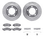 DFC Brake Rotor - Drilled & Slotted - Silver w/5000 Brake Pads & HW Kit 7512-42002