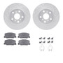DFC Rotors-Drilled & Slotted-Silver w/ 5000 Advanced Brake Pads Incl Hdw 7512-76036