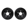 DFC Brake Rotors - Drilled & Slotted - Black 8002-47027