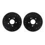 DFC Brake Rotors - Drilled & Slotted - Black 8002-67082