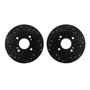DFC Brake Rotors - Drilled & Slotted - Black 8002-67085