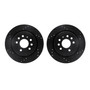 DFC Brake Rotors - Drilled & Slotted - Black 8002-65017