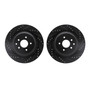 DFC Brake Rotors - Drilled & Slotted - Black 8002-68013