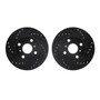 DFC Brake Rotors - Drilled & Slotted - Black 8002-76001
