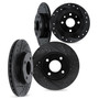 DFC Brake Rotors - Drilled & Slotted - Black 8004-76003