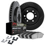 DFC Brake Rotor Drilled & Slotted - Black- w/Ultimate Duty Brake Pad & HW Kit 8412-76008