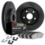DFC Brake Rotor Drilled & Slotted - Black- w/Ultimate Duty Brake Pad & HW Kit 8412-54026