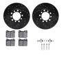 DFC Rotors-Drilled & Slotted-Black w/ EURO 5000 Ceramic Brake Pads Incl Hdw 8612-63014