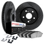 DFC Rotors-Drilled & Slotted-Black w/ EURO 5000 Ceramic Brake Pads Incl Hdw 8612-67006