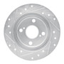 DFC Rotors-Drilled and Slotted-Silver with 5000 Advanced Brake Pads for 1987-1992 Chevrolet/Geo/Toyota (Nova, Prizm, Corolla) 7502-76023