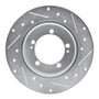 DFC Rotors-Drilled and Slotted-Silver with 5000 Advanced Brake Pads for 1990-1994 Eagle/Mitsubishi/Plymouth (Talon, Eclipse, Laser)
