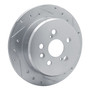 DFC Rotors-Drilled and Slotted-Silver with 5000 Advanced Brake Pads for 1986-1993 Lexus/Toyota (ES250, Camry, Celica) 7502-76017