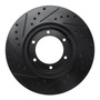 DFC Rotors-Drilled and Slotted-Black with Ultimate Duty Performance Brake Pads for 1991-1998 Toyota (4Runner, T100) 8402-76009