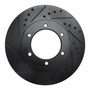 DFC Rotors-Drilled and Slotted-Black with Ultimate Duty Performance Brake Pads for 1991-1998 Toyota (4Runner, T100) 8402-76009