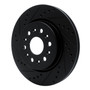DFC Rotors-Drilled and Slotted-Black with 5000 Advanced Brake Pads for 2017-2020 Buick/Cadillac/Chevrolet (Enclave, XT5, XT6, Blazer)