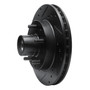 DFC Rotors-Drilled and Slotted-Black with 5000 Advanced Brake Pads for 1998-2003 Chevrolet/GMC (S10, Sonoma) 8502-48003