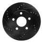 DFC Rotors-Drilled and Slotted-Black includes DFC Drums for 1997-2005 Chevrolet/Oldsmobile/Pontiac (Classic, Malibu, Alero, Cutlass)