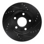 DFC Rotors-Drilled and Slotted-Black includes DFC Drums for 1997-2005 Chevrolet/Oldsmobile/Pontiac (Classic, Malibu, Alero, Cutlass)