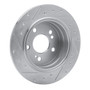 DFC Rotors-Drilled and Slotted-Silver with 5000 Euro Ceramic Brake Pads for 1990-1995 Mercedes-Benz (300SL, 500SL, SL320, SL500) 7602-63022