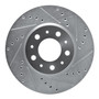 DFC Rotors-Drilled and Slotted-Silver with 5000 Advanced Brake Pads for 1991-1995 Volvo (740, 780, 940, 960) 7502-27014