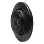 DFC Rotors-Drilled and Slotted-Black with 5000 Advanced Brake Pads includes Hardware for 1999-2006 BMW (323i, 325Ci, 325i, 328Ci) 8512-31313
