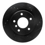 DFC Rotors-Drilled and Slotted-Black with 5000 Advanced Brake Pads includes Hardware for 1999-2006 BMW (323i, 325Ci, 325i, 328Ci) 8512-31313