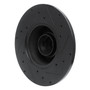 DFC Rotors-Drilled and Slotted-Black with 5000 Advanced Brake Pads includes Hardware for 1979-1985 Volkswagen (Transporter, Vanagon)