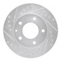 DFC Rotors-Drilled and Slotted-Silver with 5000 Advanced Brake Pads for 1998-2003 Mazda (626, Protege, Protege5) 7502-80015