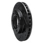 DFC Rotors-Drilled and Slotted-Black with Heavy Duty Brake Pads for 1971-1991 Chevrolet/GMC/Jeep (Blazer, K10, K10 Pickup, K10 Suburban)