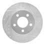 DFC Rotors-Drilled and Slotted-Silver with Heavy Duty Brake Pads for 1995-2002 Ford/Mazda/Mercury (Explorer, Ranger, B3000, B4000)