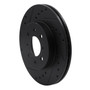 DFC Rotors-Drilled and Slotted-Black with 5000 Advanced Brake Pads for 1994-1995 Honda (Civic) 8502-59183