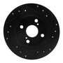 DFC Rotors-Drilled and Slotted-Black with 5000 Advanced Brake Pads for 1987-1992 Chevrolet/Geo/Toyota (Nova, Prizm, Corolla) 8502-76023