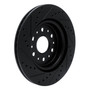 DFC Rotors-Drilled and Slotted-Black with 5000 Euro Ceramic Brake Pads for 2017-2020 Buick/Cadillac/Chevrolet (Enclave, XT5, XT6, Blazer)