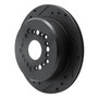 DFC Rotors-Drilled and Slotted-Black with 5000 Advanced Brake Pads for 1992-1998 Lexus (SC300) 8502-75004