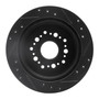 DFC Rotors-Drilled and Slotted-Black with 5000 Advanced Brake Pads for 1992-1998 Lexus (SC300) 8502-75004