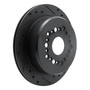 DFC Rotors-Drilled and Slotted-Black with 5000 Advanced Brake Pads for 1992-1998 Lexus (SC300) 8502-75004