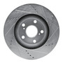 DFC Rotors-Drilled and Slotted-Silver with 5000 Advanced Brake Pads for 2007-2018 Lexus/Toyota (ES300h, ES350, Avalon, Camry) 7502-76083