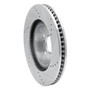 DFC Rotors-Drilled and Slotted-Silver with 5000 Advanced Brake Pads for 2007-2018 Lexus/Toyota (ES300h, ES350, Avalon, Camry) 7502-76083