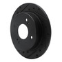 DFC Rotors-Drilled and Slotted-Black with 5000 Advanced Brake Pads for 1984 Nissan (Maxima) 8502-67009