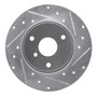 DFC Rotors-Drilled and Slotted-Silver with 5000 Advanced Brake Pads for 2005-2015 Smart (Fortwo) 7502-63053