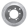 DFC Rotors-Drilled and Slotted-Silver with 5000 Advanced Brake Pads for 1994-2005 Chrysler/Dodge/Eagle (Sebring, Avenger, Stratus, Talon)