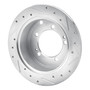DFC Rotors-Drilled and Slotted-Silver with 5000 Advanced Brake Pads for 1994-2005 Chrysler/Dodge/Eagle (Sebring, Avenger, Stratus, Talon)