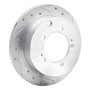 DFC Rotors-Drilled and Slotted-Silver with 5000 Advanced Brake Pads for 1994-2005 Chrysler/Dodge/Eagle (Sebring, Avenger, Stratus, Talon)